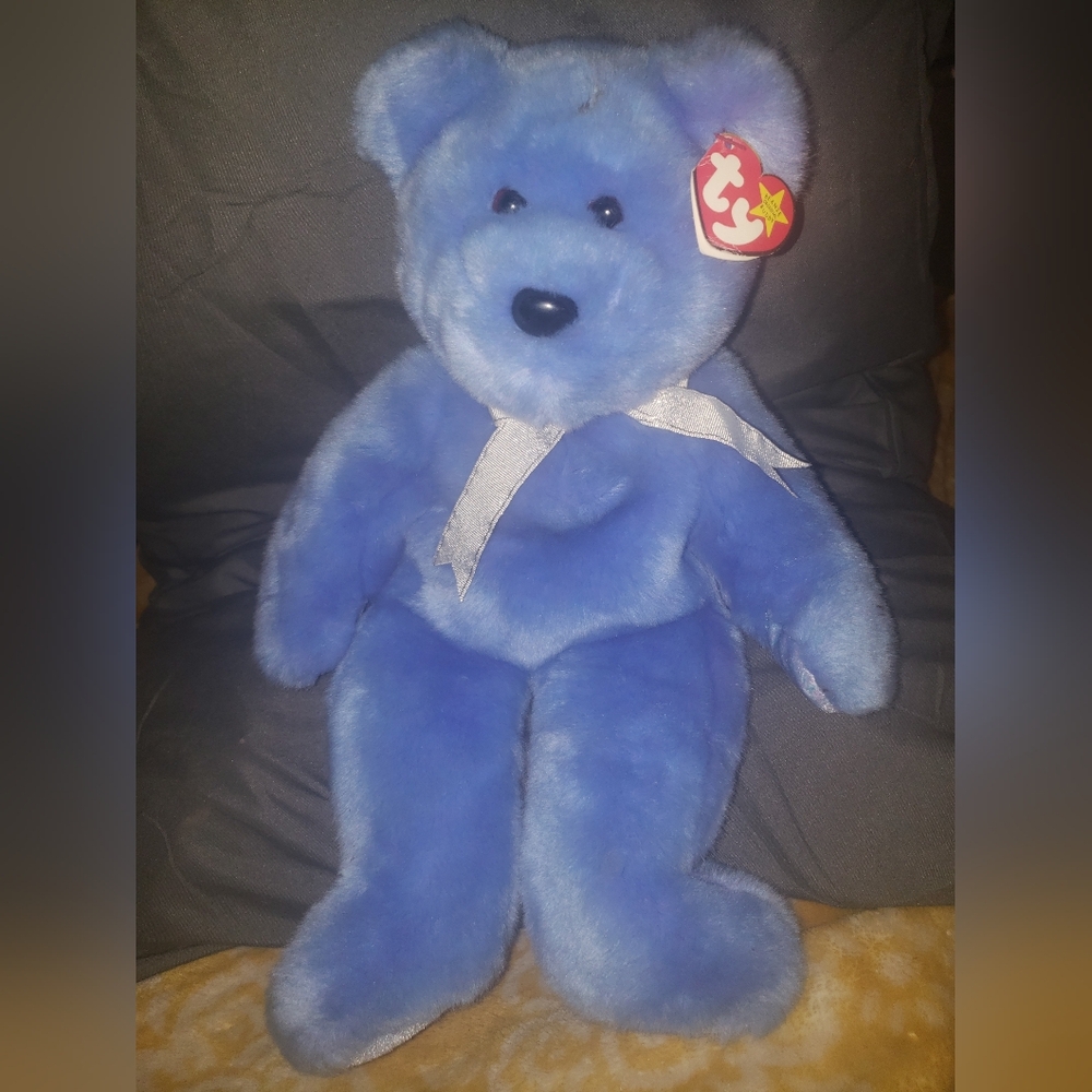 Soft&Cuddly ​Ty Beanie Buddies Clubby II Blue Bear Plush - Excellent Condition
